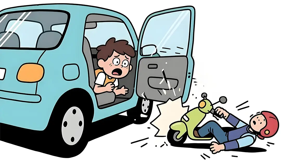 ​​12岁男孩坐网约车“开门杀”致人伤残，26万元赔偿谁担责？法院判决解析​​插图