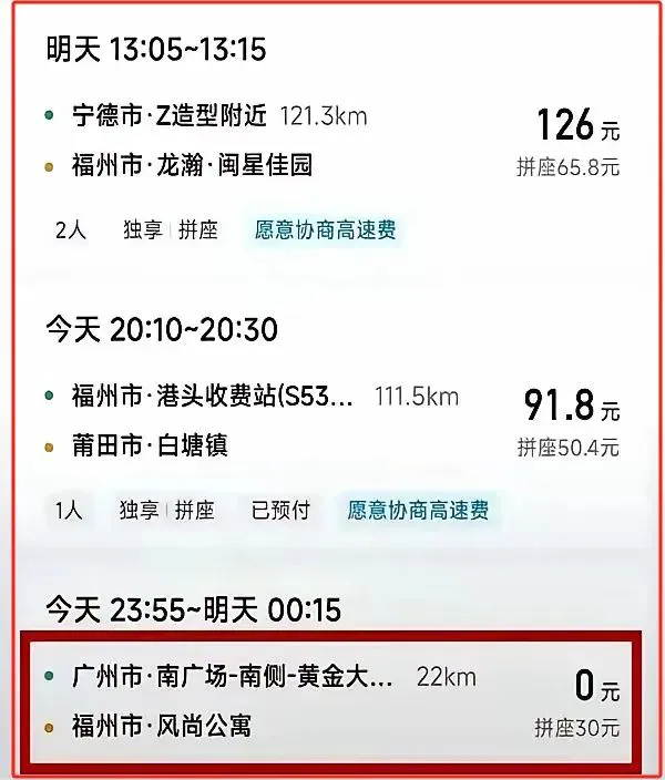 惊了！顺风车惊现大量“0元单”，司机成了“活雷锋”？平台这波操作简直坑惨了！插图