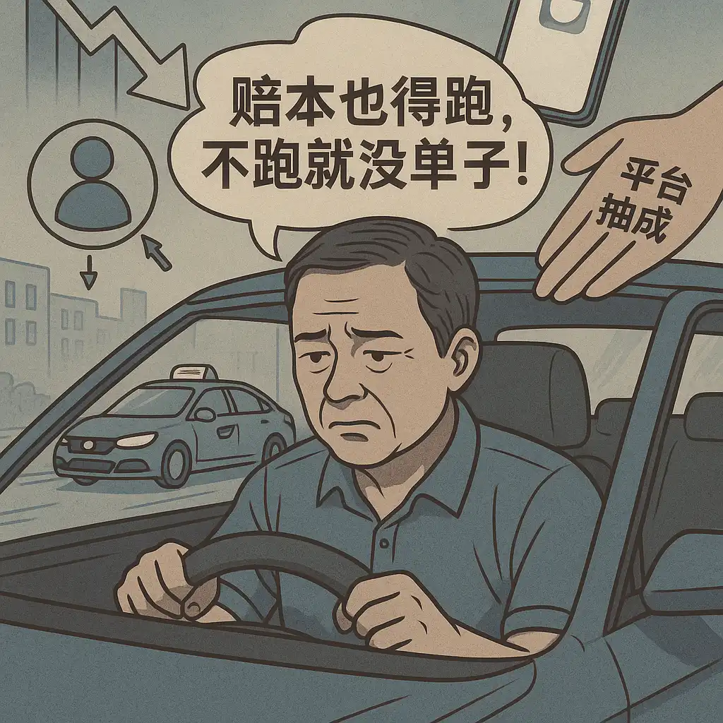 网约车司机的困境：赔本也要跑，不跑就没单！插图