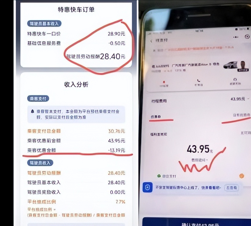 28%抽成还不够!网约车平台“阴阳单”忽悠司机,乘客的钱去哪了插图2 28%抽成还不够!网约车平台“阴阳单”忽悠司机,乘客的钱去哪了插图2