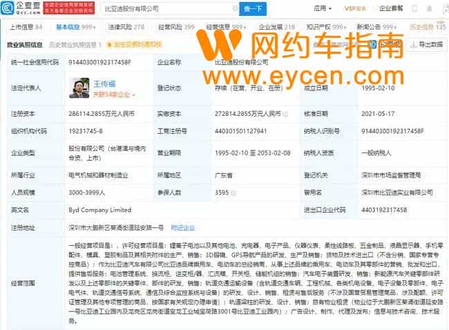 比亚迪要自己做网约车平台？目前已获批多项运输许可插图1
