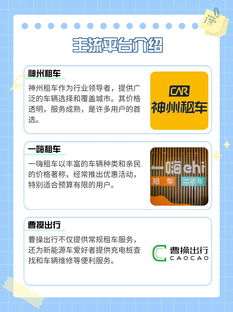 租车平台哪家强?全面对比帮你选!插图 租车平台哪家强?全面对比帮你选!插图