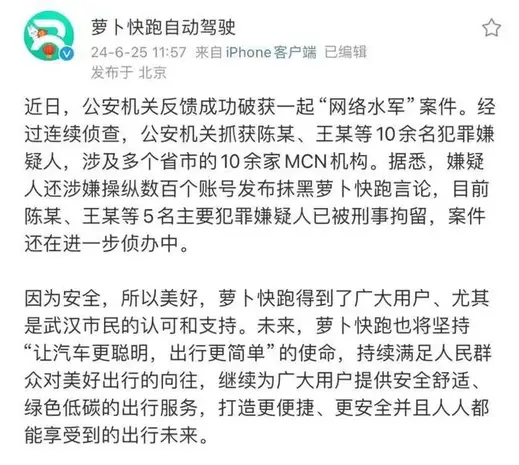 萝卜快跑“抢司机饭碗”？武汉市交通运输局回应插图2