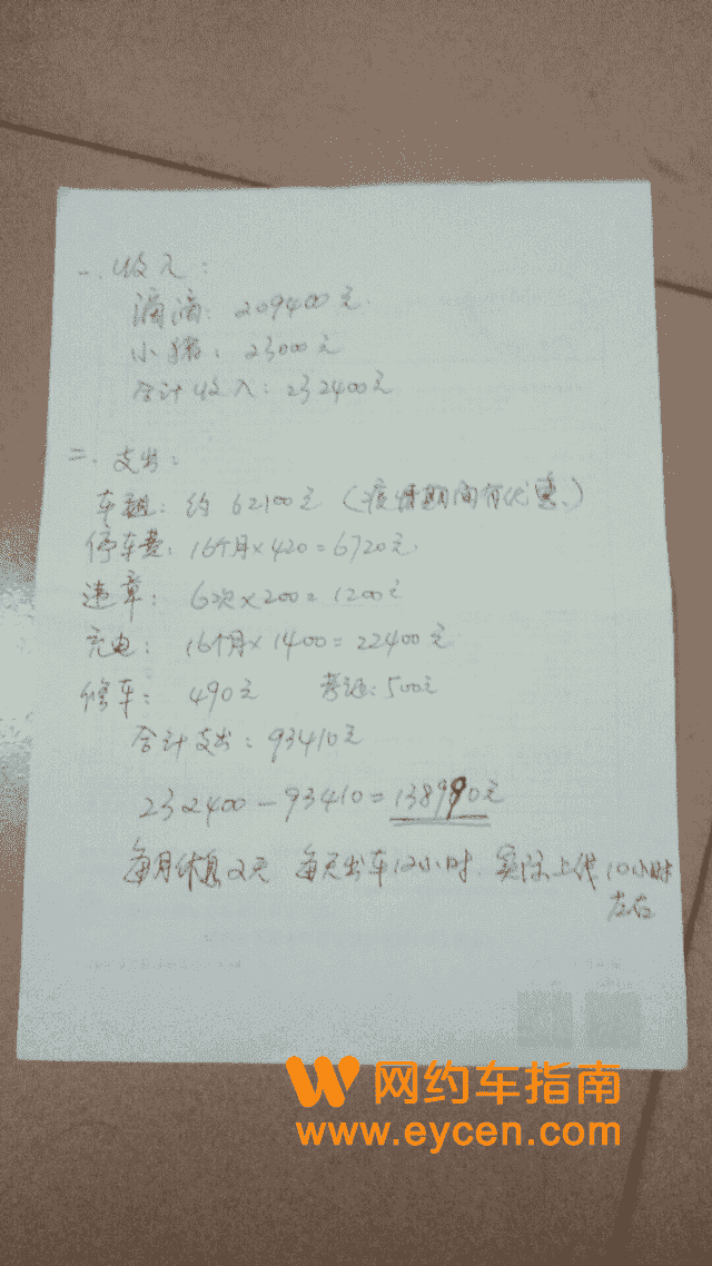 跑网约车一年能赚多少钱？入行16个月司机晒出收入，万万没想到！
